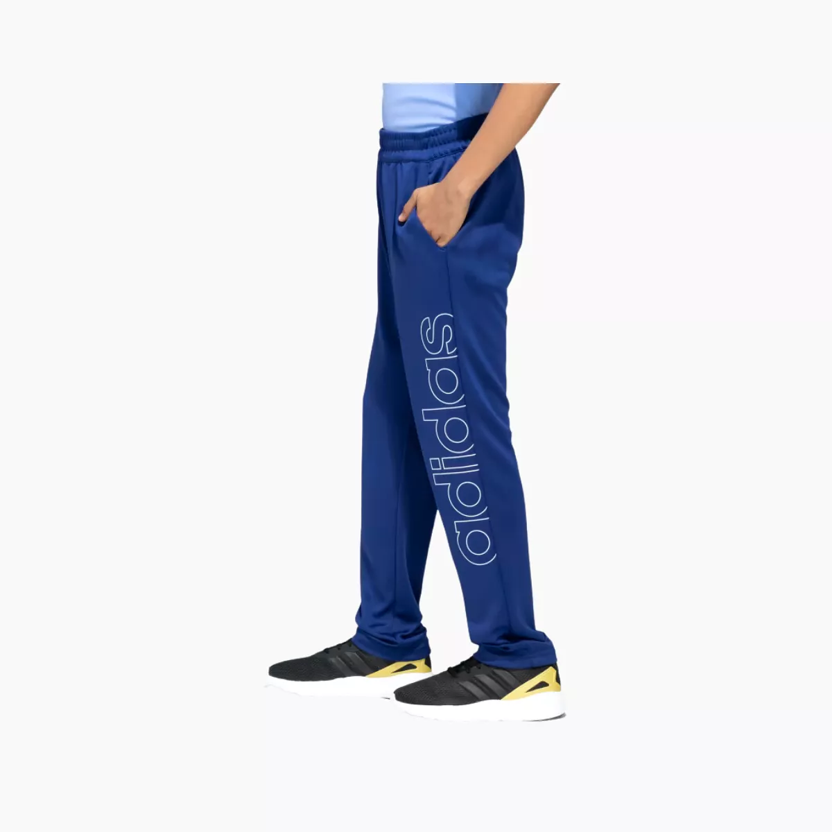 Adidas Boy Lin Graphics Printed Pant (8-16 Year)-Victory Blue