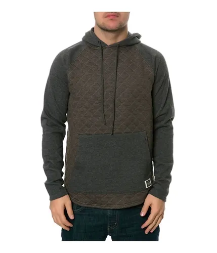 Ambig Mens The Cy 2 Tone Quilted Hoodie Sweatshirt