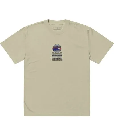 Anchor & Crew Neutrals Faded Eucalyptus City Drive Explore Co. Oversized Cotton T-Shirt