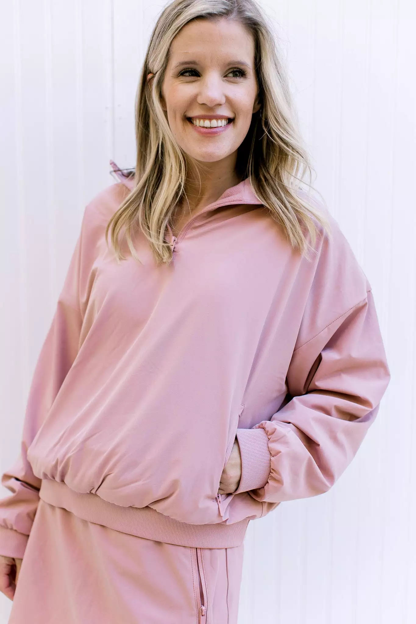 Athleisure Dusty Pink 1/4 Zip