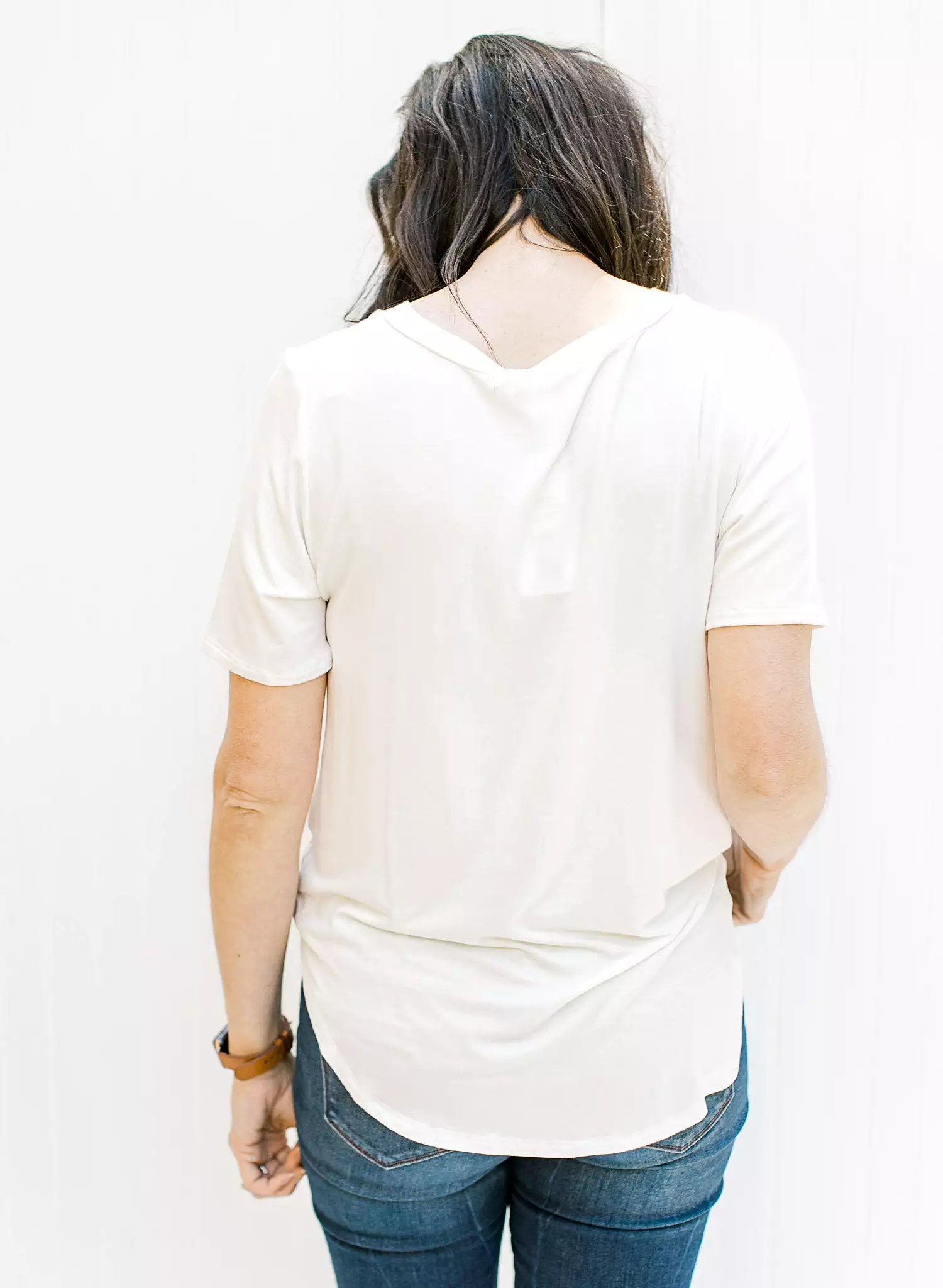 Back to Basics V-Neck Tee in Ivory