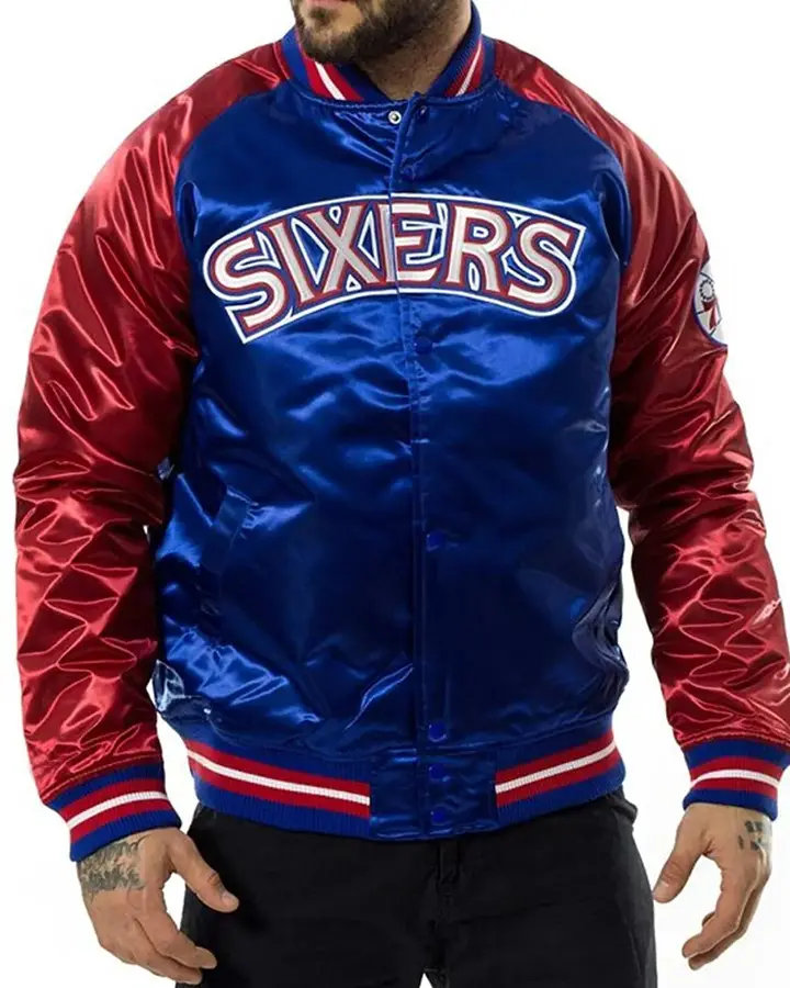 Bernita NBA Philadelphia 76ers Satin Jacket - William Jacket