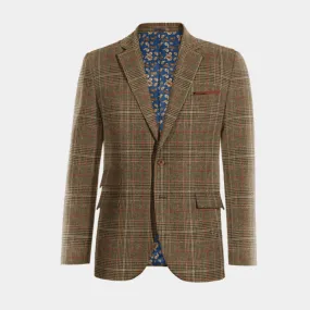  Blazer marrón de tweed príncipe de gales edición limitada