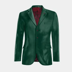  Blazer verde azulado de terciopelo edición limitada de 3 botones