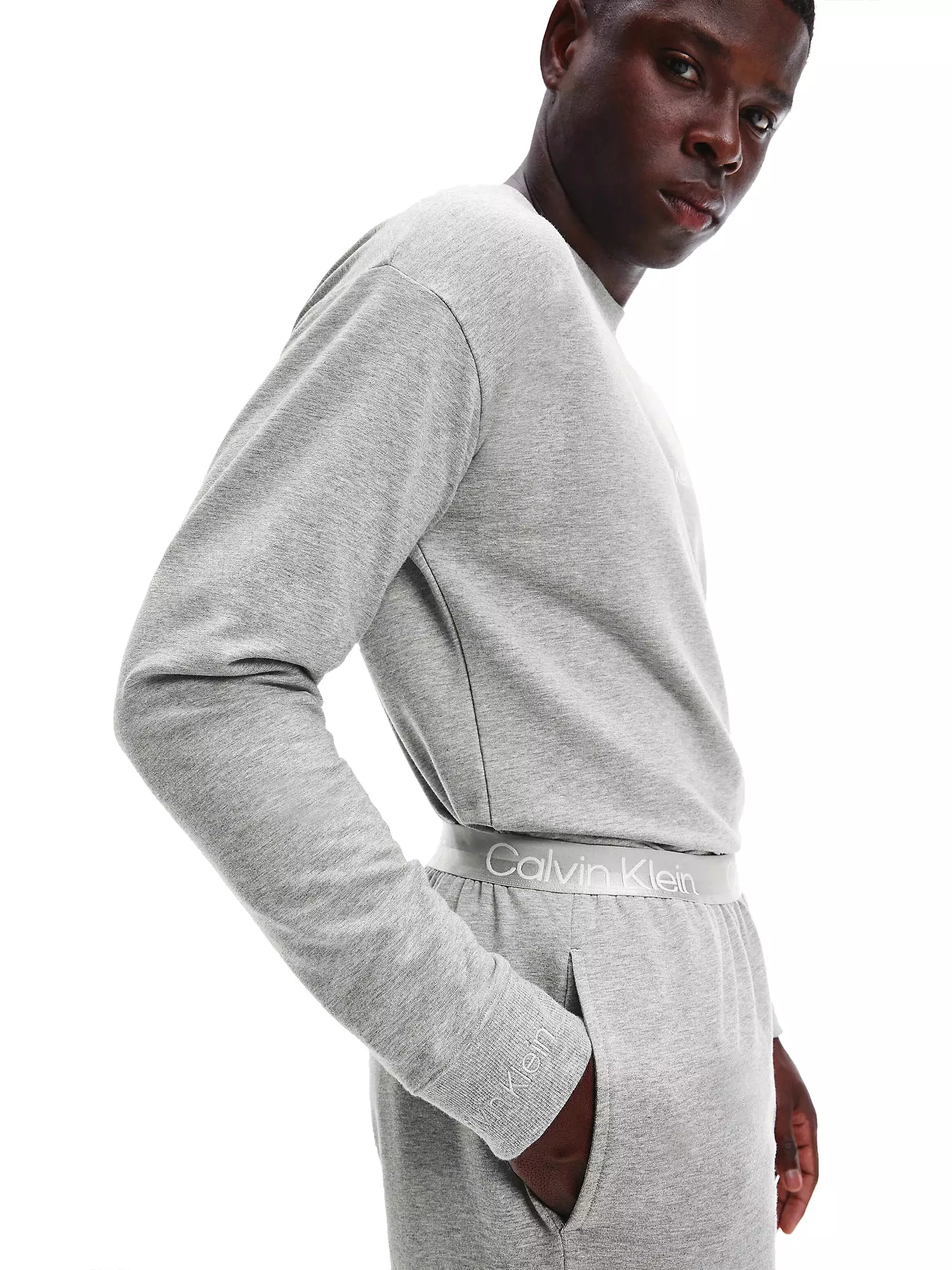 Calvin Klein Mens Lounge Crew Neck Sweatshirt - Modern Structure