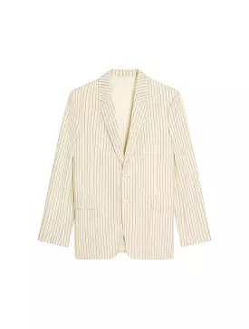 CLASSIC JACKET IN STRIPED WOOL