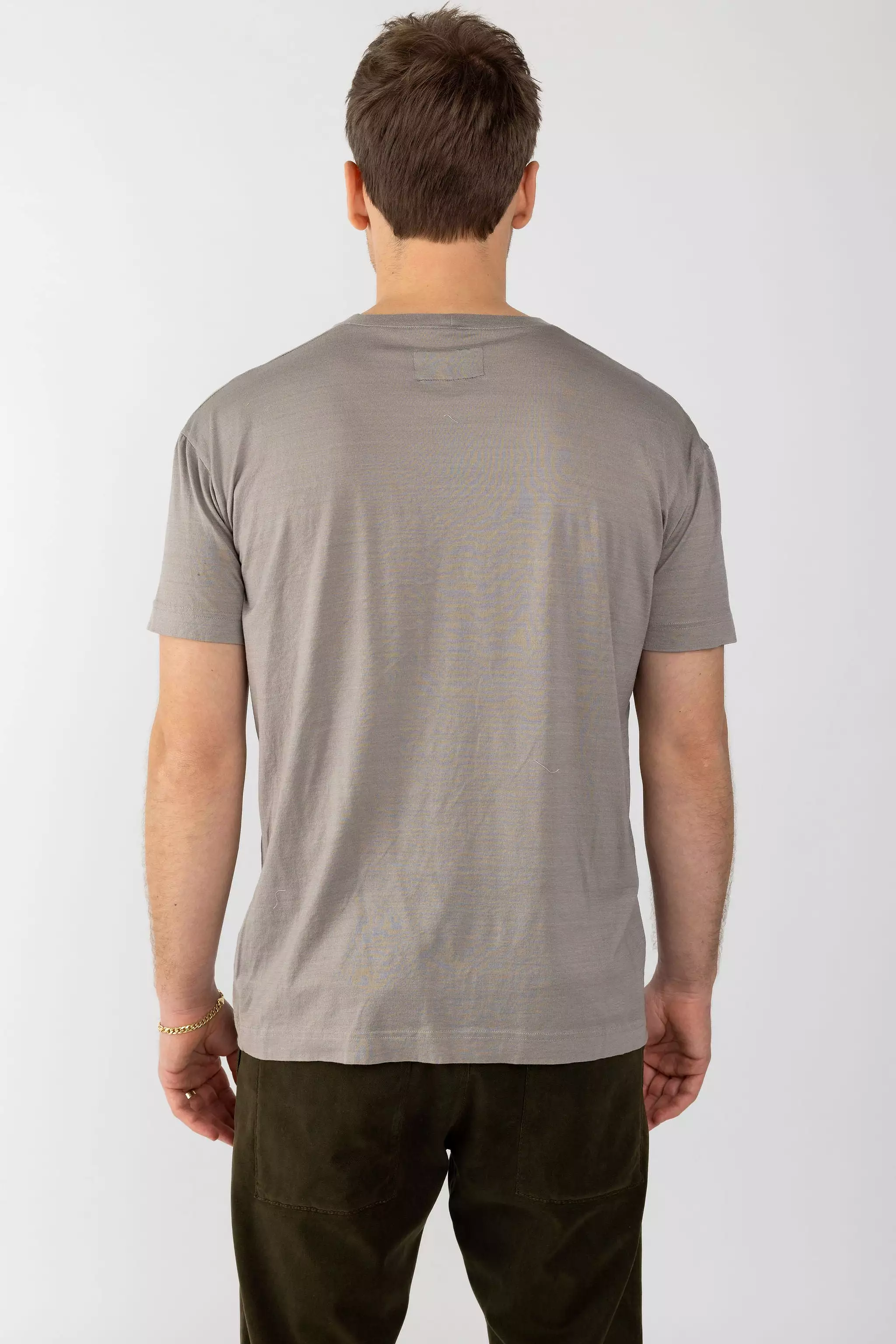 Cotton T-Shirt in Greige