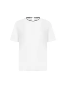 Cotton T-shirt with jewel