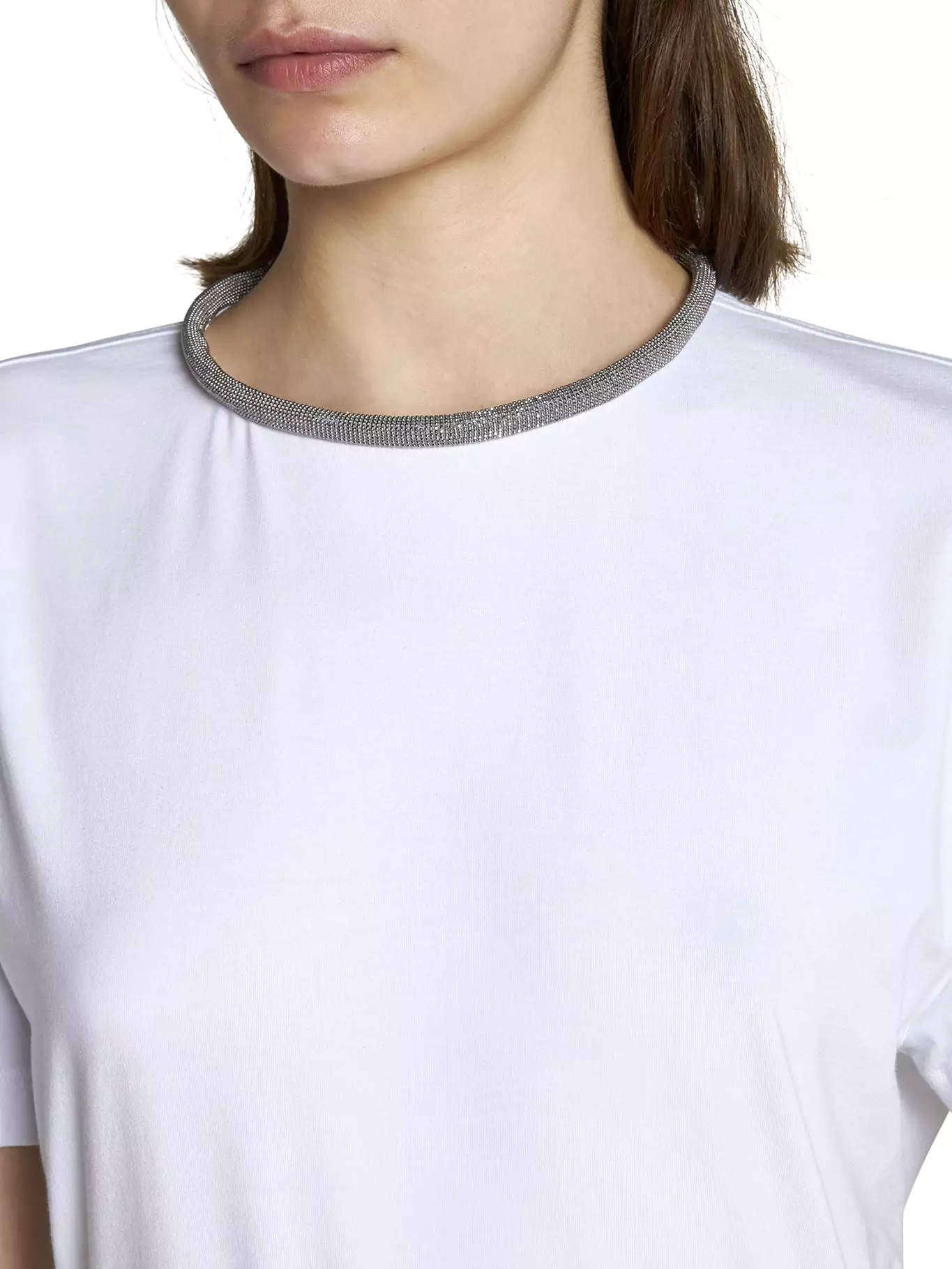 Cotton T-shirt with jewel