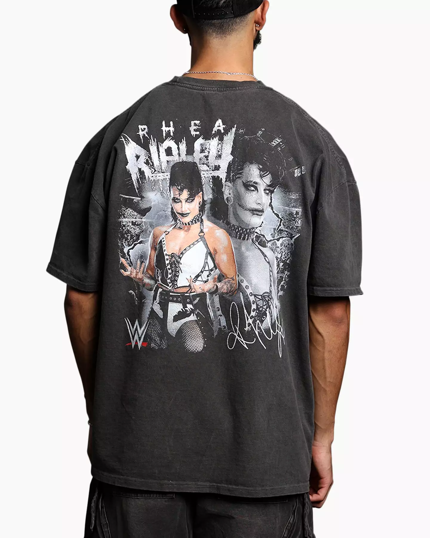 Culture Kings X WWE Rhea Ripley Vintage T-Shirt Black Wash