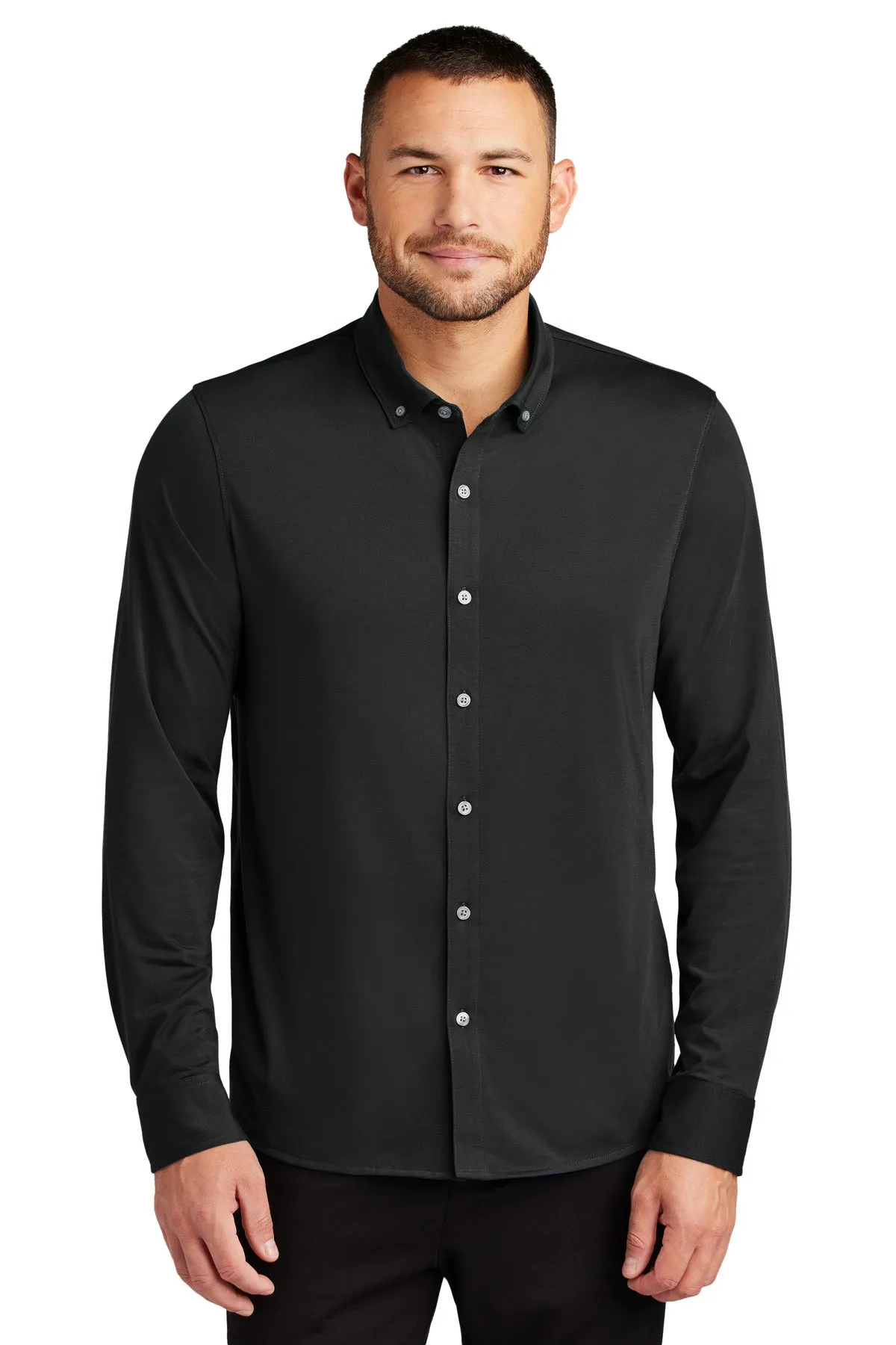 Custom Embroidered - Mercer+Mettle Stretch Jersey Long Sleeve Shirt MM1018