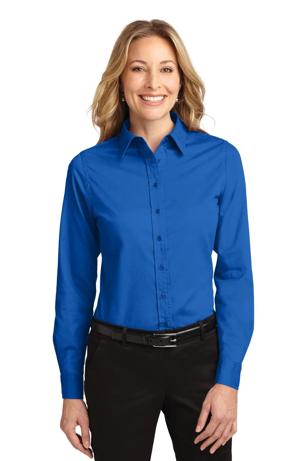 Custom Embroidered - Port Authority Ladies Long Sleeve Easy Care Shirt.  L608