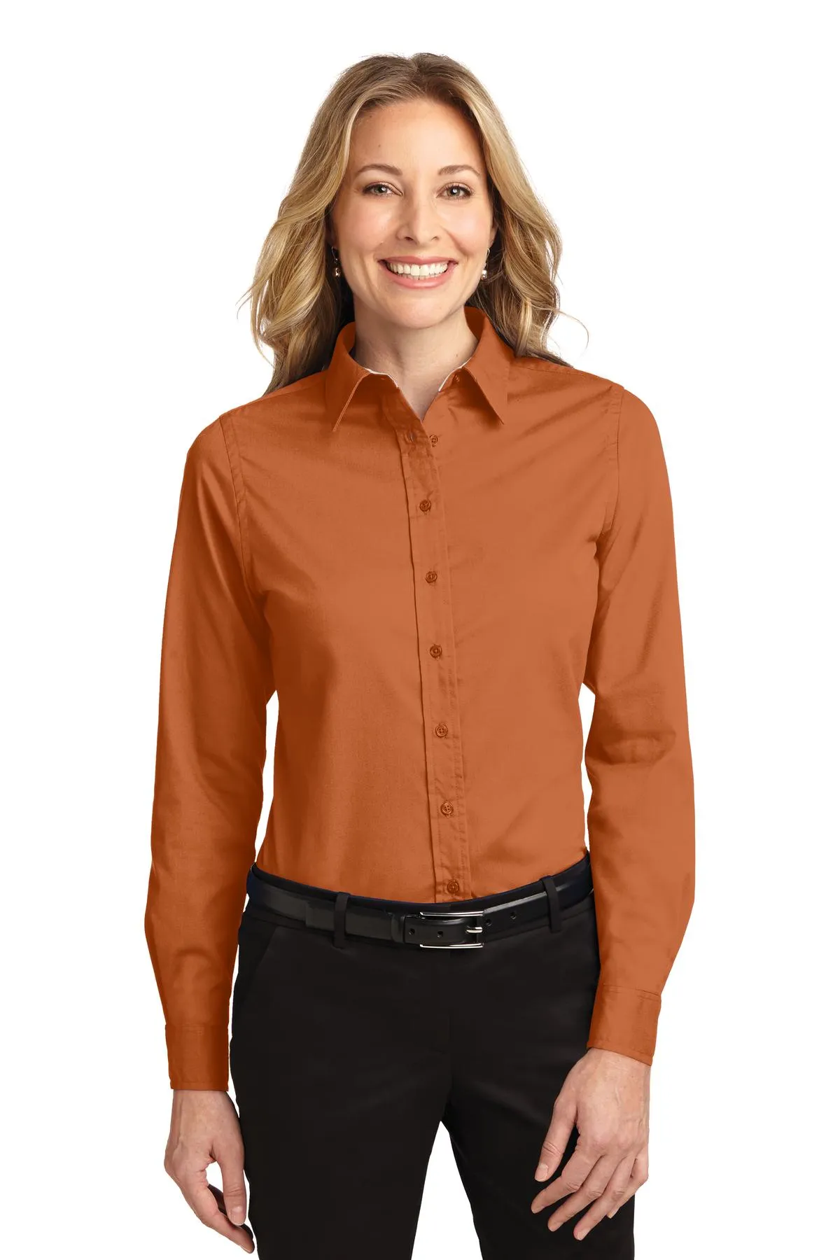 Custom Embroidered - Port Authority Ladies Long Sleeve Easy Care Shirt.  L608