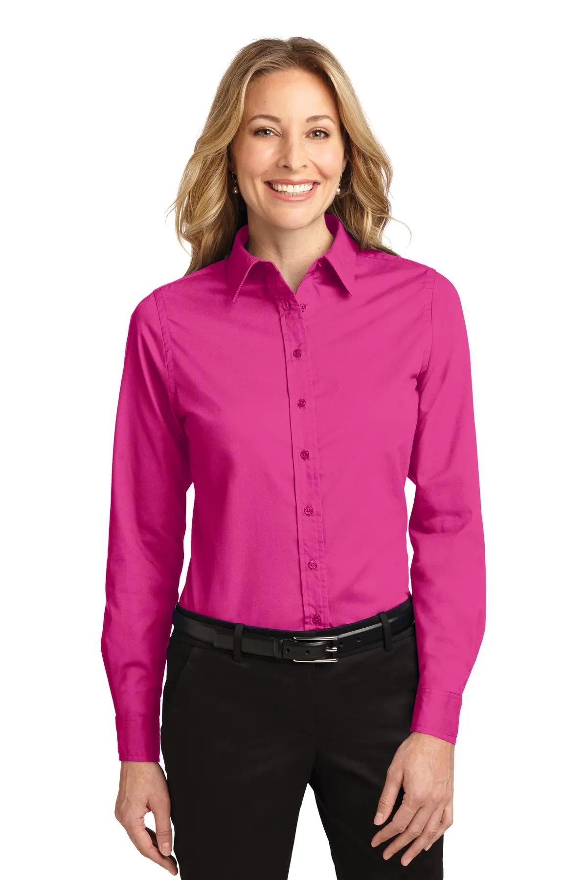 Custom Embroidered - Port Authority Ladies Long Sleeve Easy Care Shirt.  L608