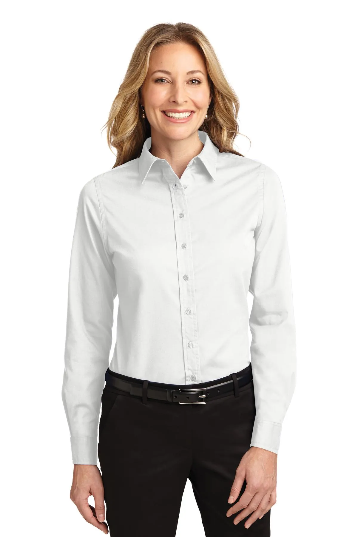 Custom Embroidered - Port Authority Ladies Long Sleeve Easy Care Shirt.  L608