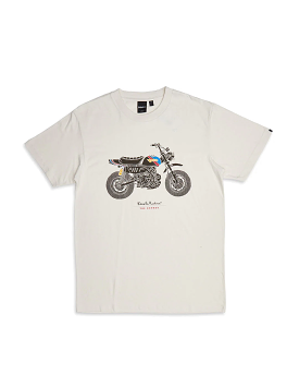 DEUS T-SHIRT MONKEY VINTAGE WHITE