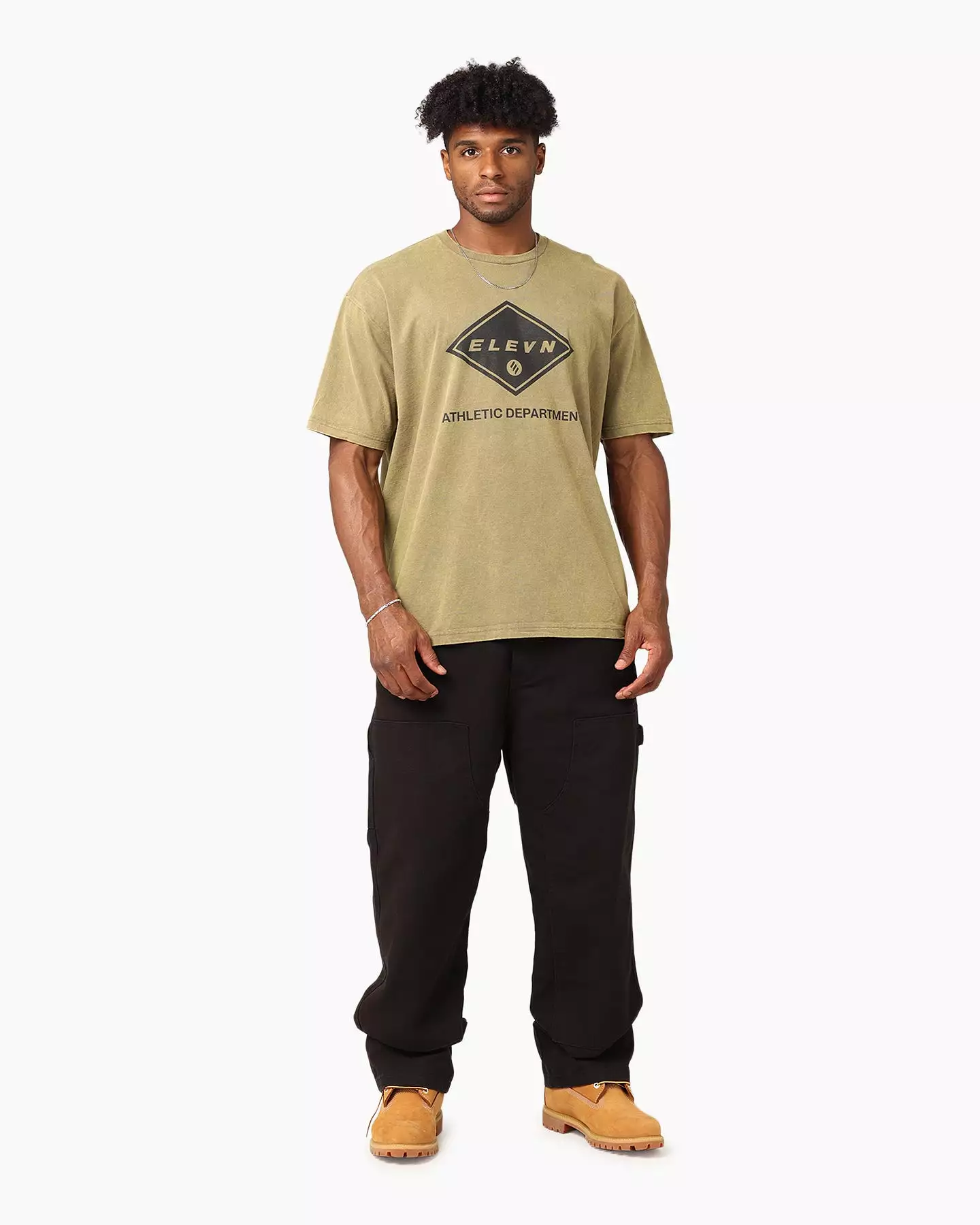 Elevn Clothing Co Athletic Department T-Shirt Khaki