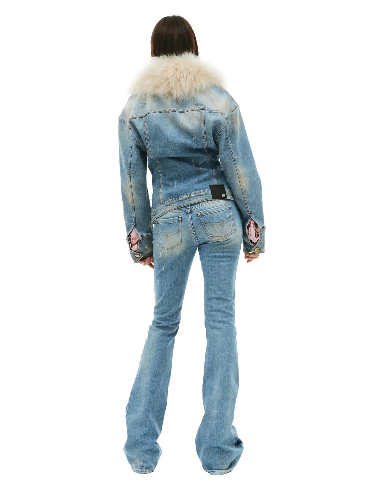 fur Jeans jacket - Blue