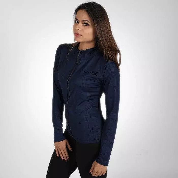 GymX Midnight Navy Full Zip Jacket- Athena Series- Sale