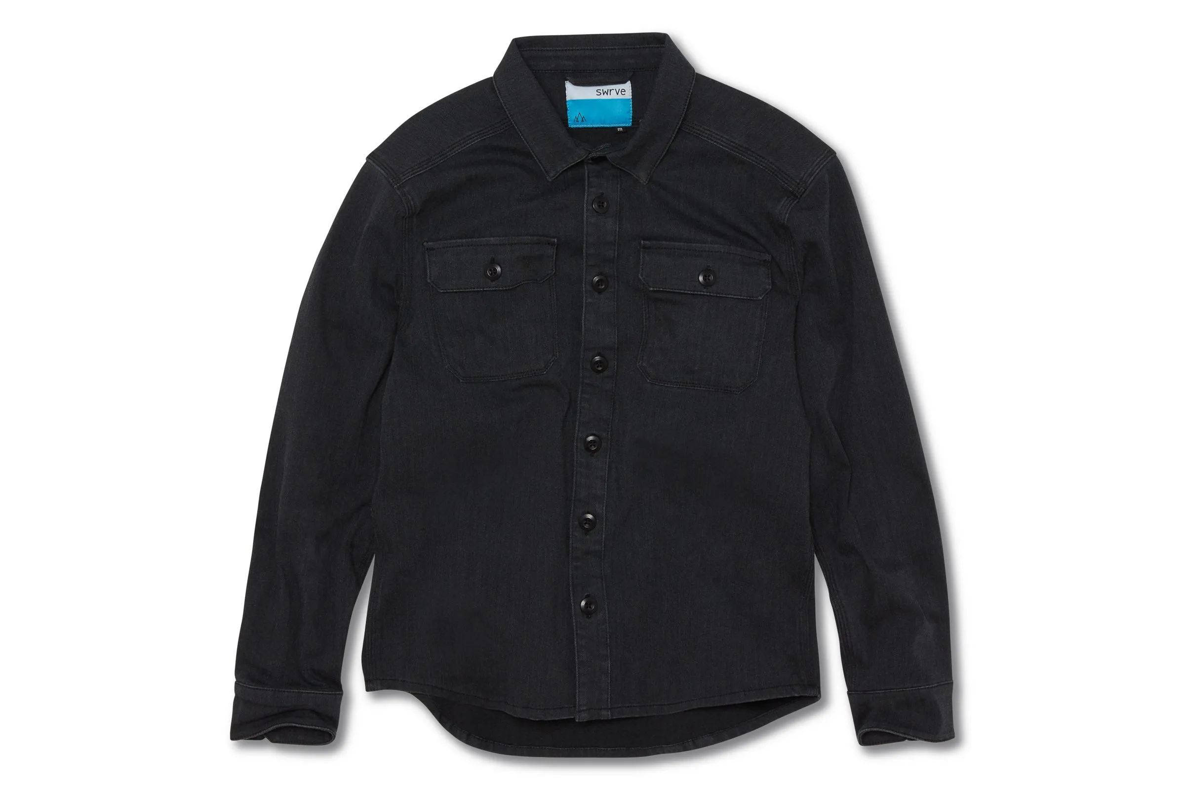 heavyweight CORDURA DENIM shirt jacket with 4-way stretch