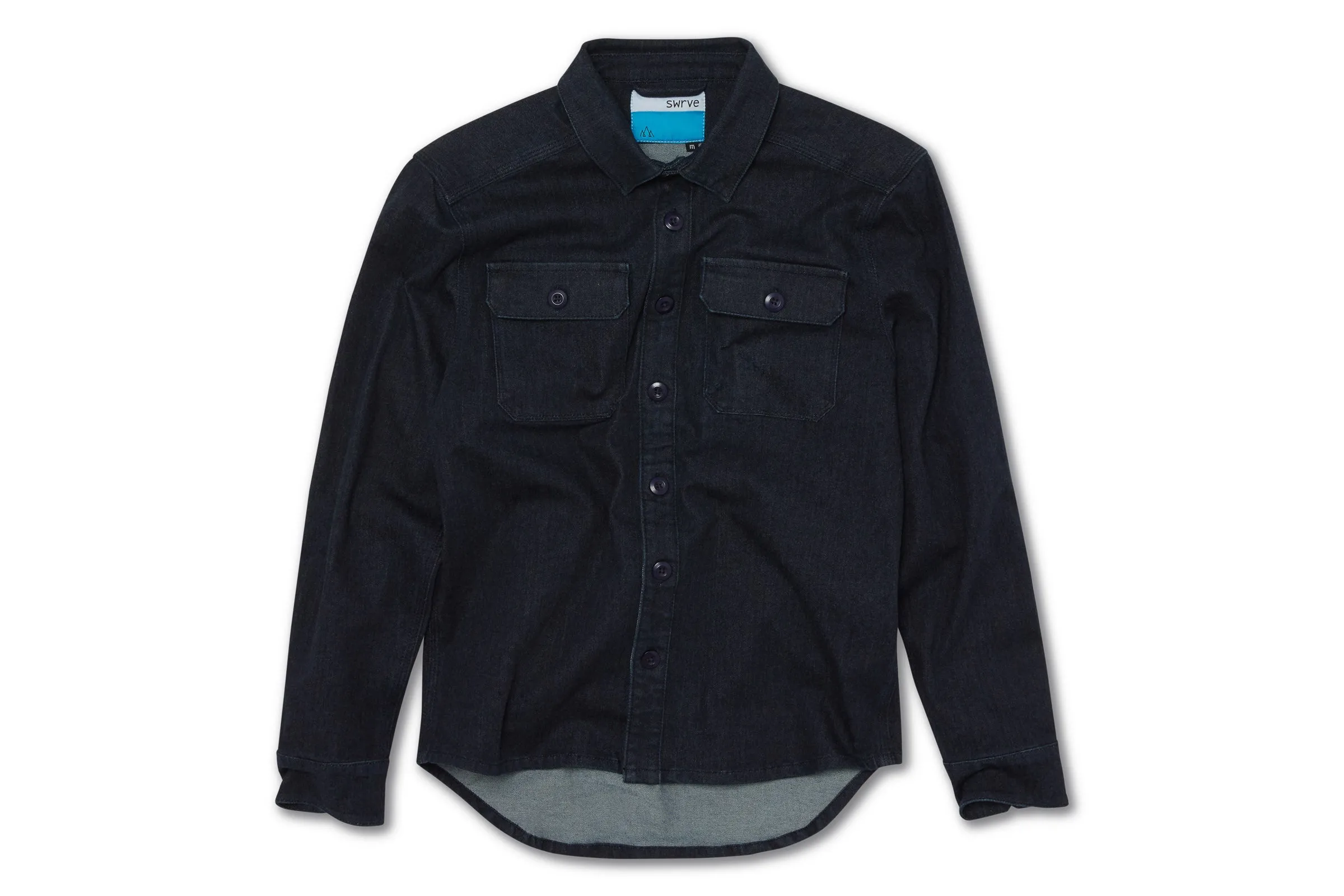 heavyweight CORDURA DENIM shirt jacket with 4-way stretch