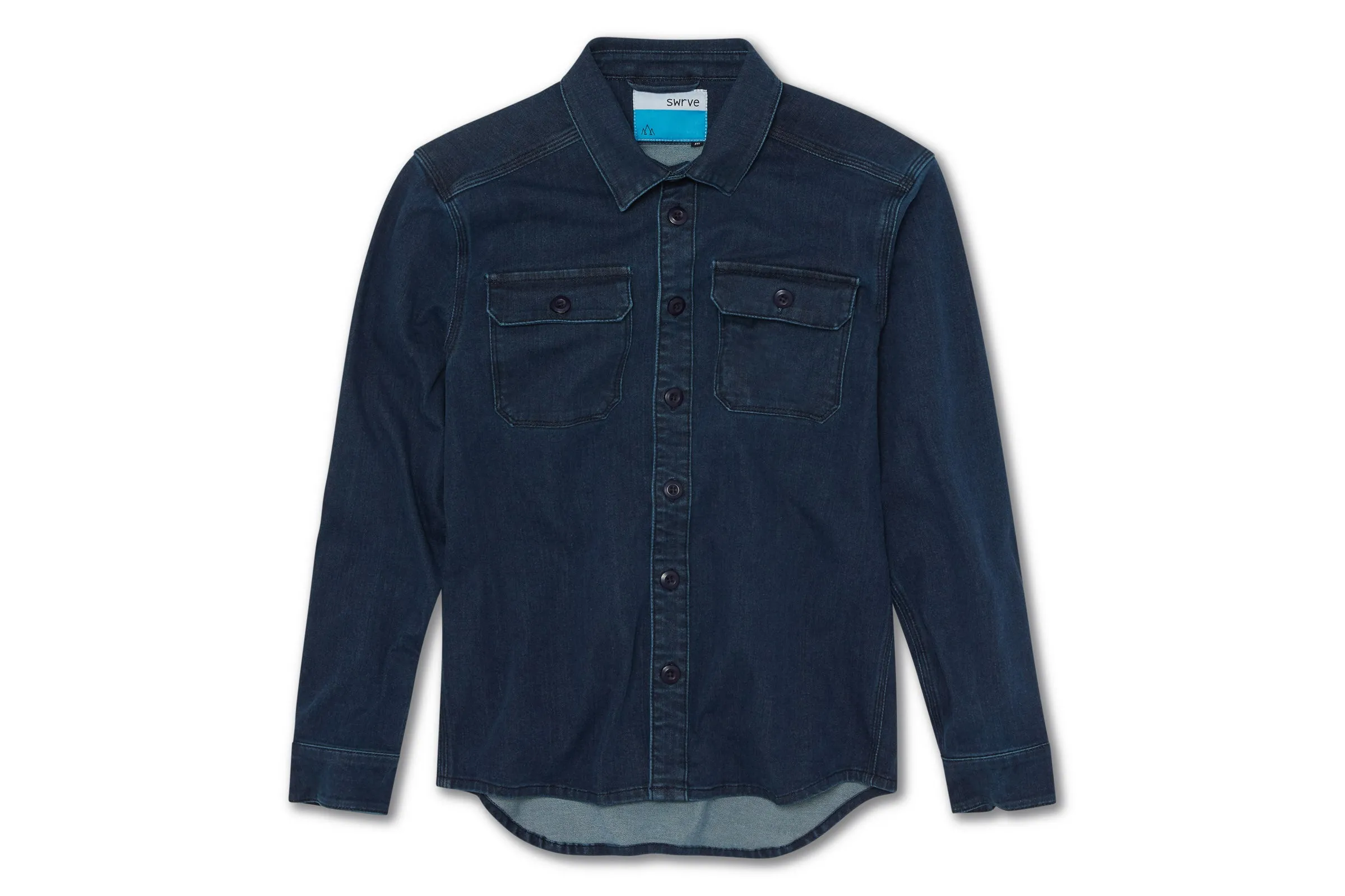 heavyweight CORDURA DENIM shirt jacket with 4-way stretch