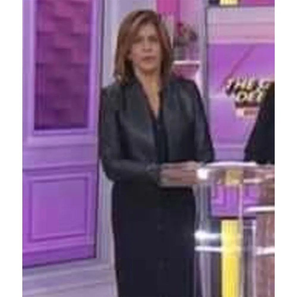 Hoda Kotb The Today Show Black Leather Jacket