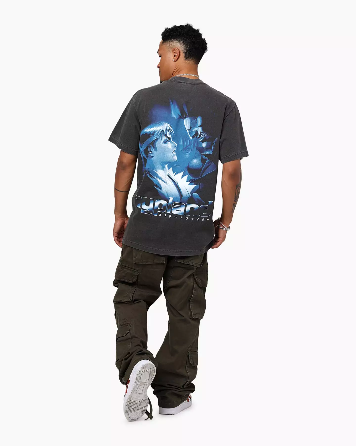 Hypland X Street Fighter Staredown T-Shirt Washed Black