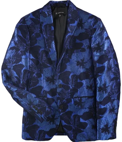 I-N-C Mens Floral Two Button Blazer Jacket, TW3