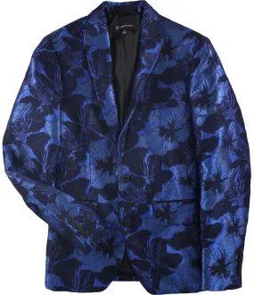 I-N-C Mens Floral Two Button Blazer Jacket, TW3