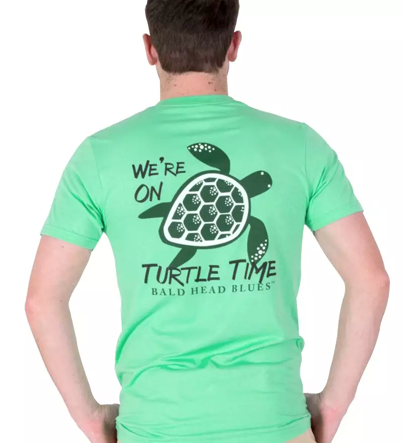 Island Tee - Short Sleeve Turtle Time - Clover Green