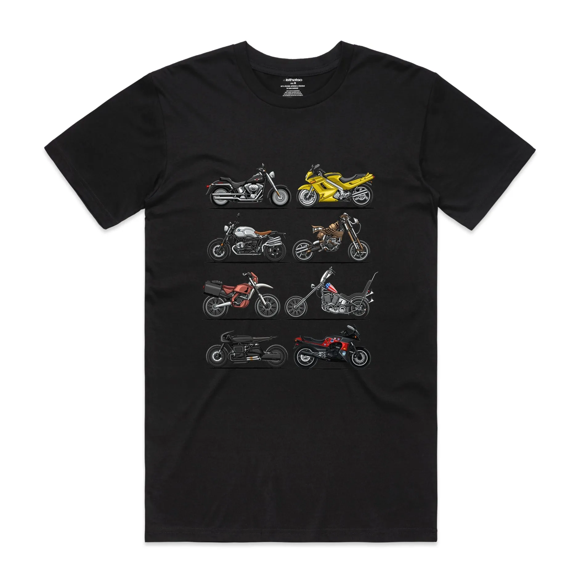 Isthatso Cotton Graphic T-Shirt - Movie Motorcycles