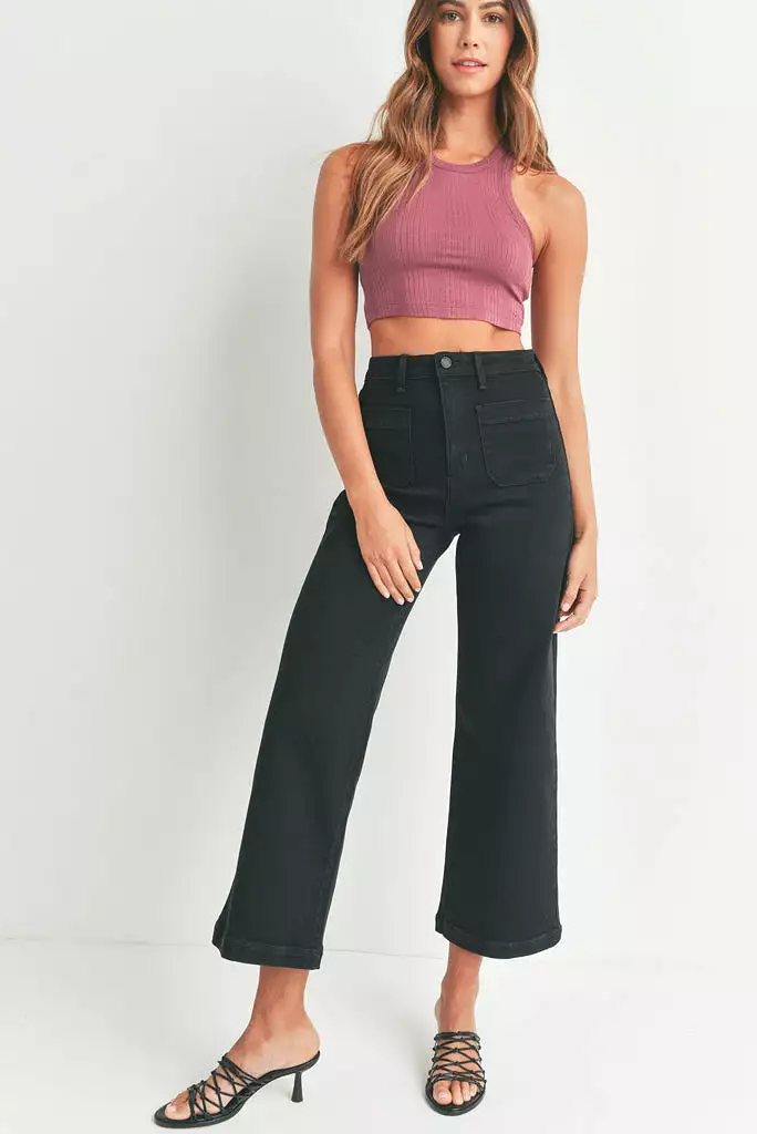 JBD PATCH POCKET WIDE LEG JEAN, 2 COLORS