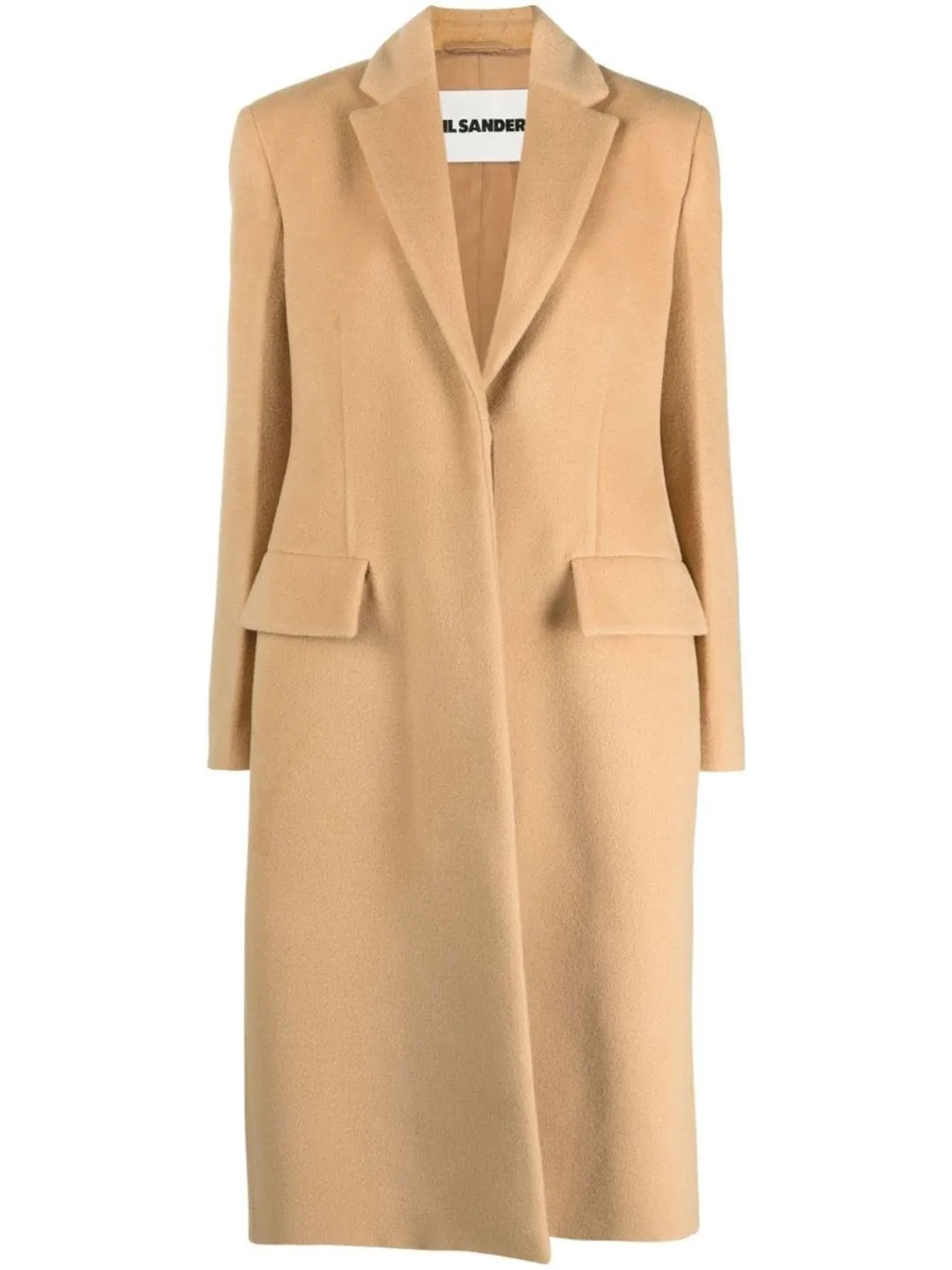 JIL SANDER Tailored Jacket in Pure Virgin Wool for Women - Tan