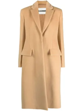 JIL SANDER Tailored Jacket in Pure Virgin Wool for Women - Tan