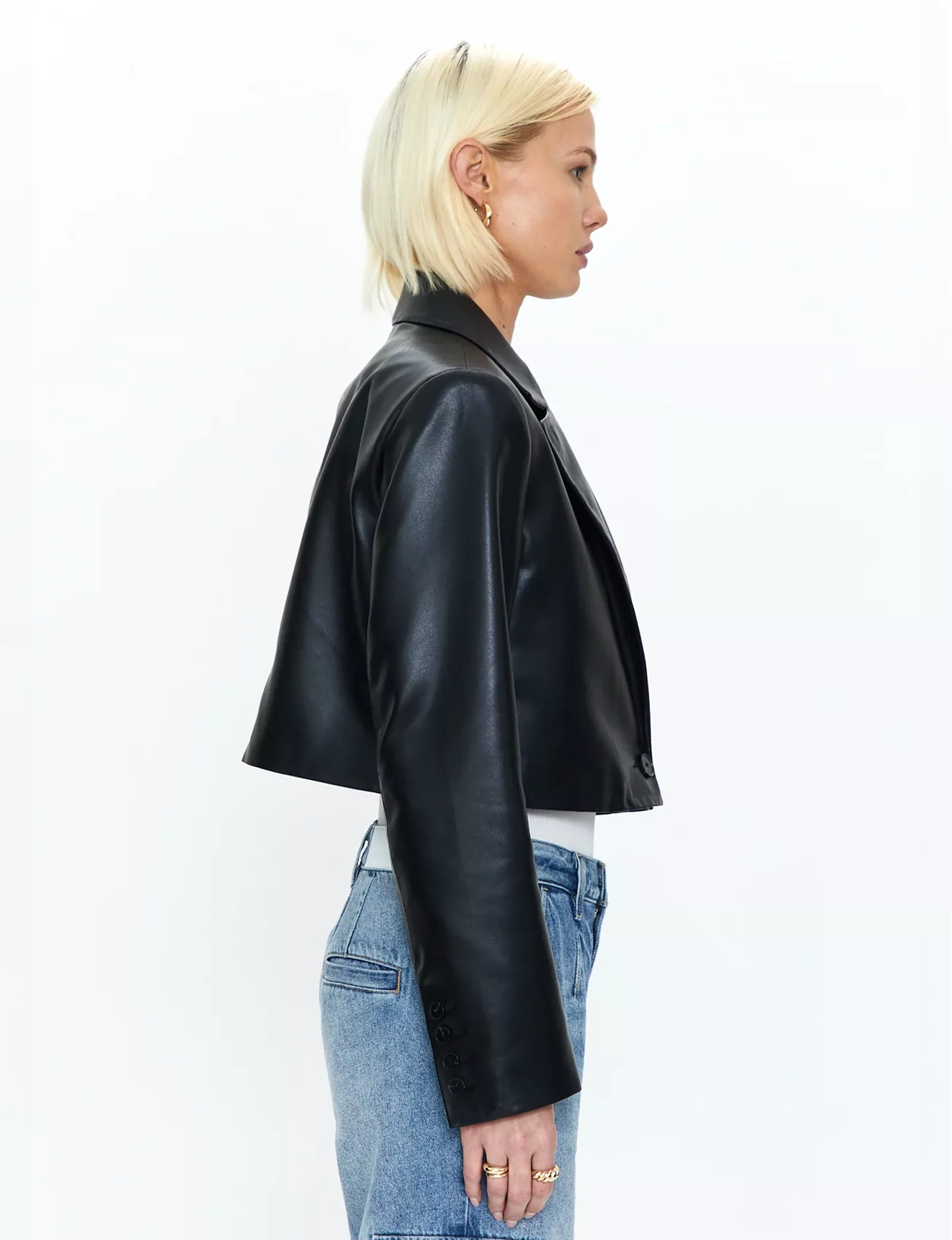 Jolie Cropped Blazer, Noir