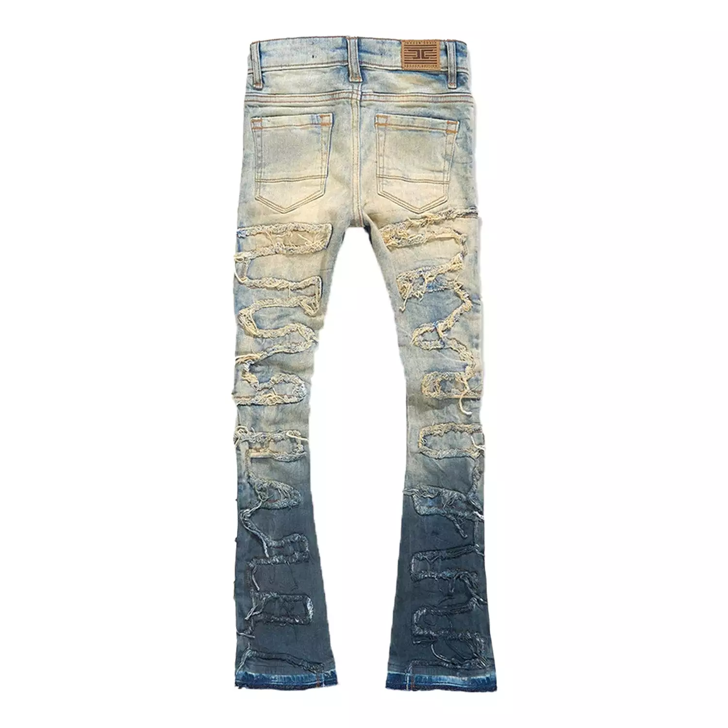 Kid's Stacked Python Skinny Denim Pant