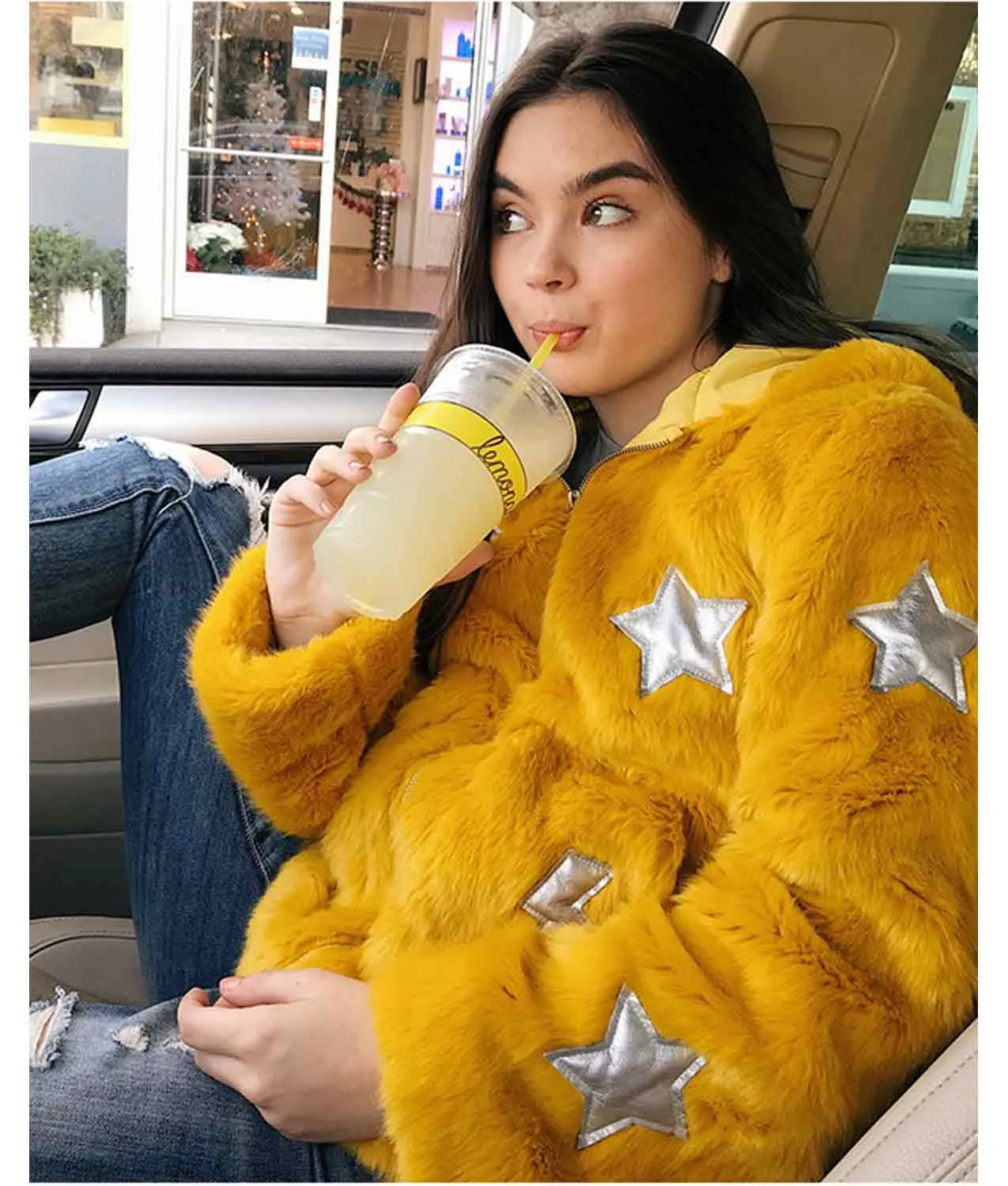 Landry Bender Fur Jacket | Yellow Fur Jacket Abbraci