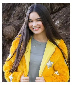 Landry Bender Fur Jacket | Yellow Fur Jacket Abbraci