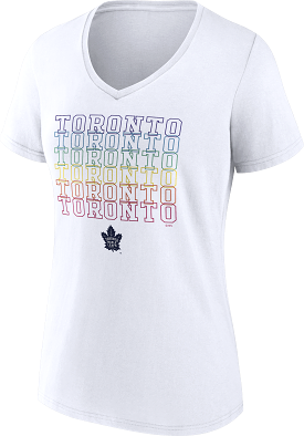 Maple Leafs Fanatics Pride V-neck Tee