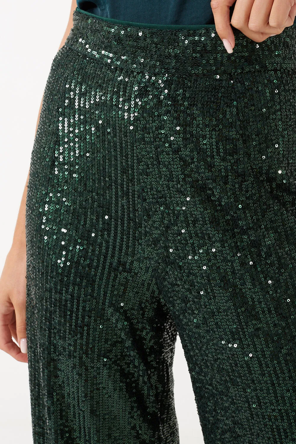 Marc Angelo High Waist Sequin Trouser