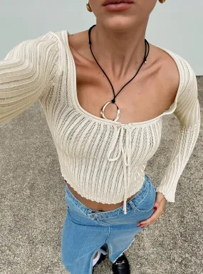 Mellow Long Sleeve Top Cream