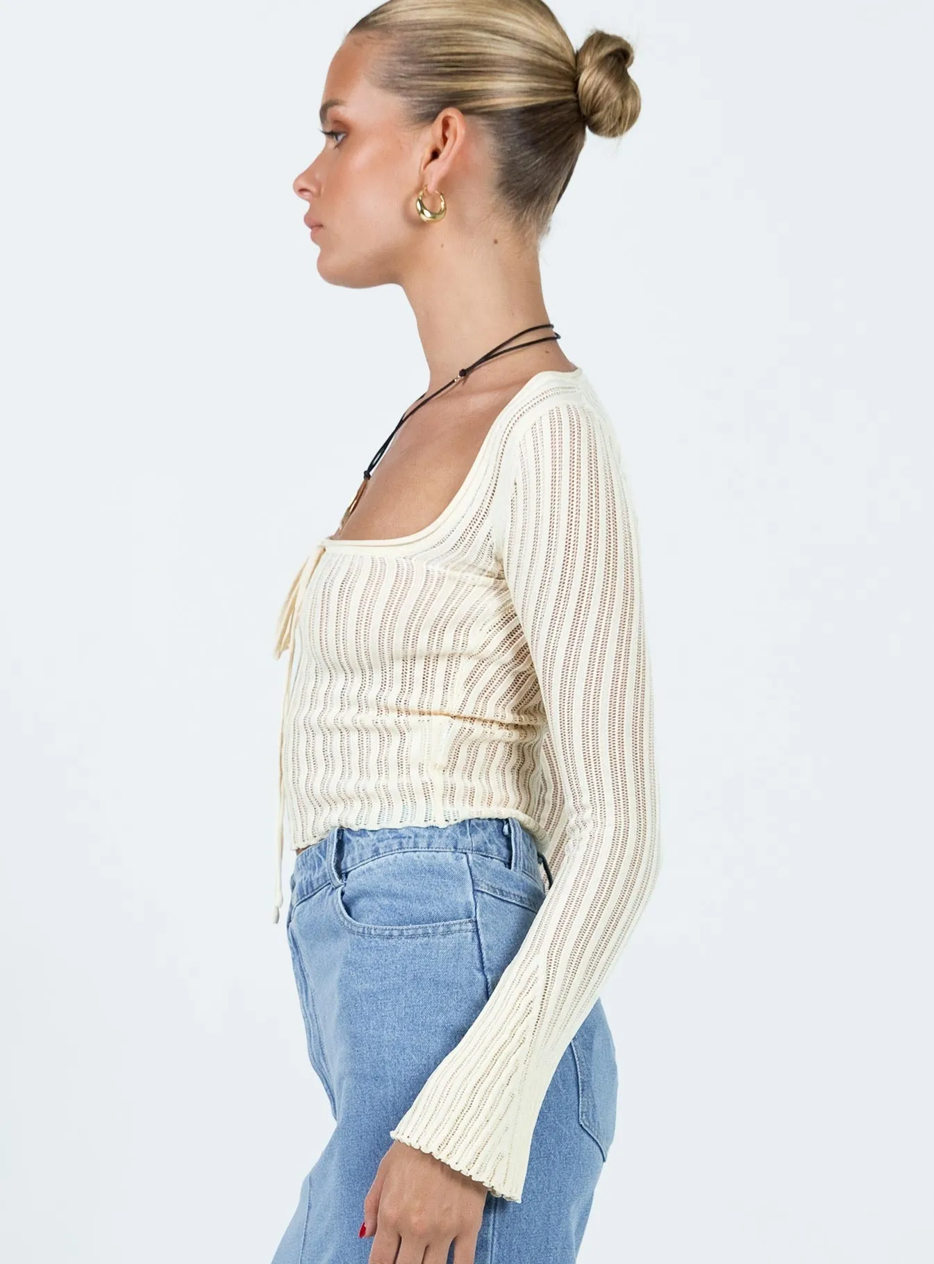 Mellow Long Sleeve Top Cream