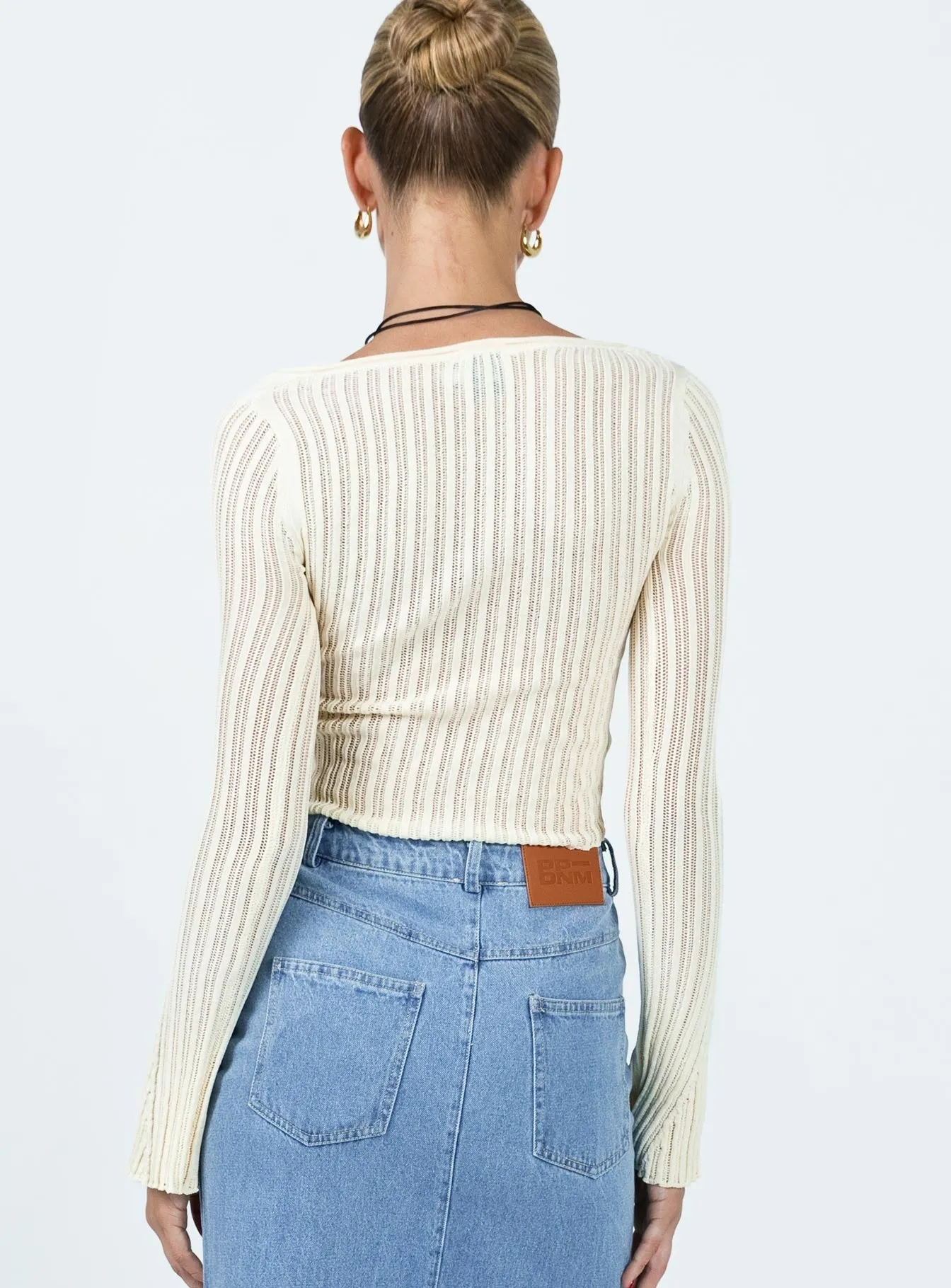 Mellow Long Sleeve Top Cream