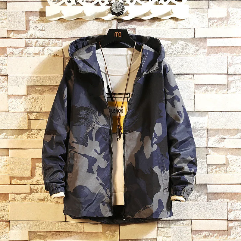 Men Long Sleeve Hooded Fashion Jacket