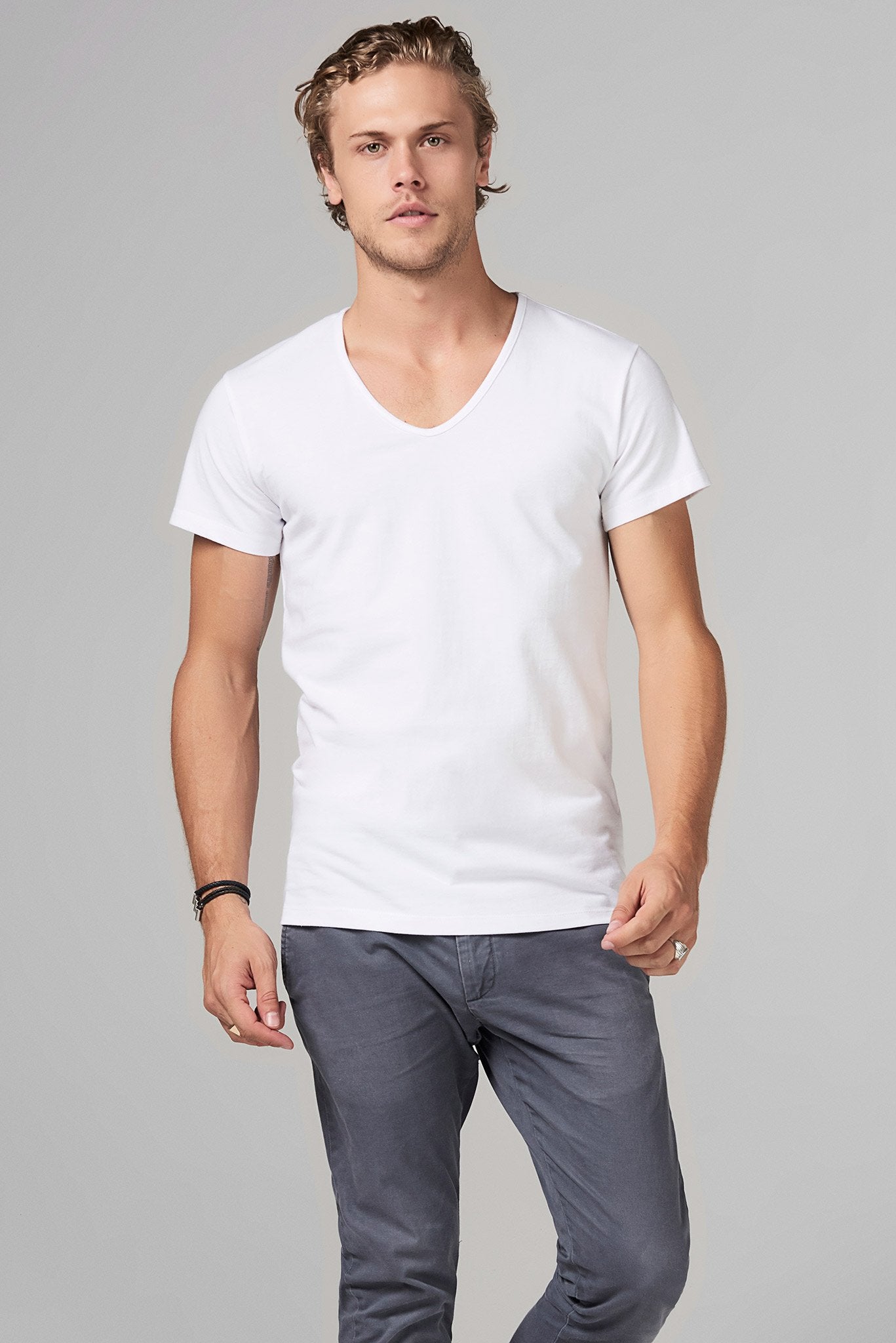 Men's Heavy Cotton V-Neck Tee