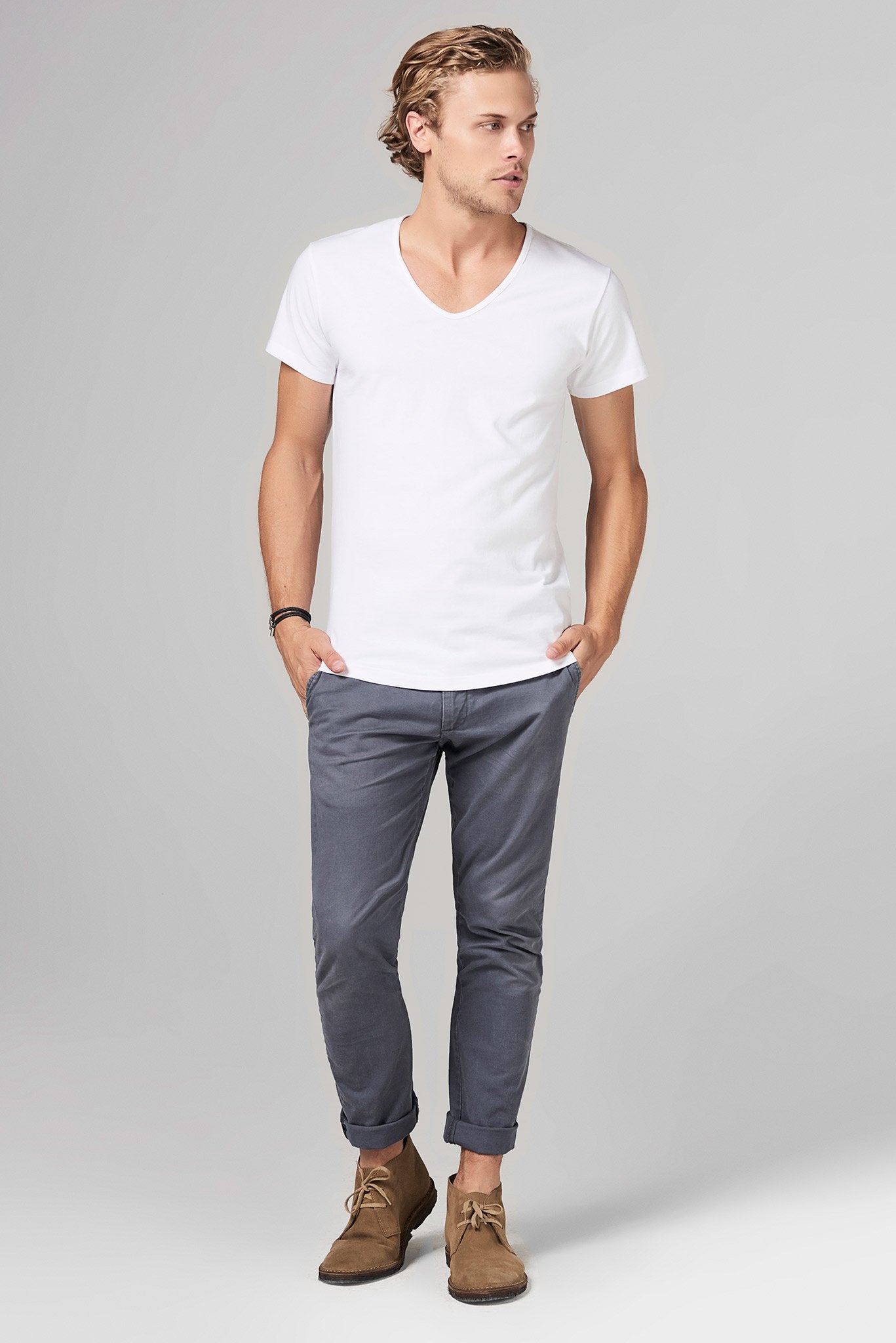 Men's Heavy Cotton V-Neck Tee