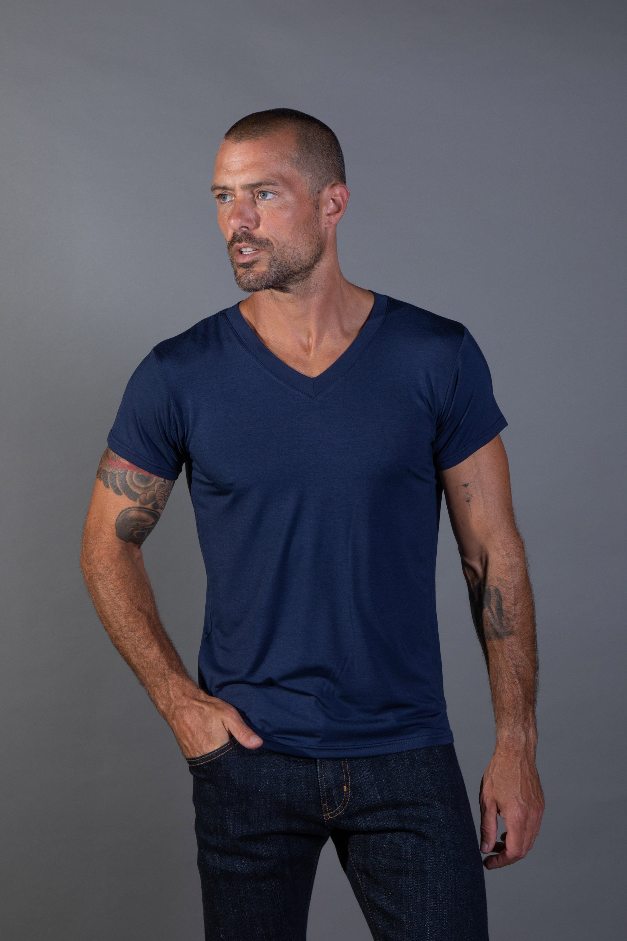 Men's Modal Classic V-Neck Tee