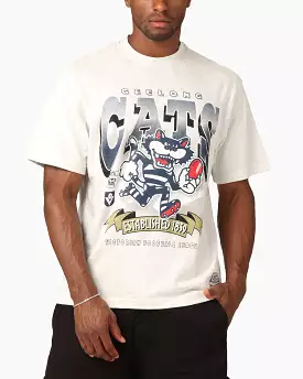 Mitchell & Ness Geelong Cats Character T-Shirt Silver Marle