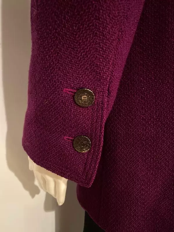 NWOT 97A, 1997 Fall Chanel Vintage Merlot Jacket Blazer FR 34 US 2/4